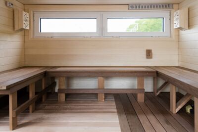 Sauna auf dem Hausboot - Fotografin Margit Wild